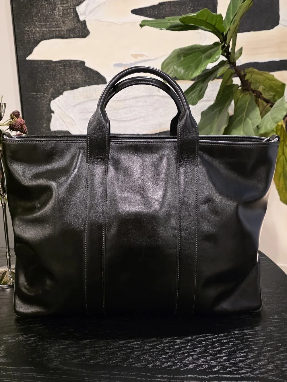 Coach Glazed Black Grayson Tote